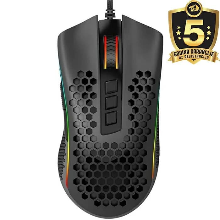Miš Redragon Storm M808 RGB, žičani, gaming, 12400DPI, crni