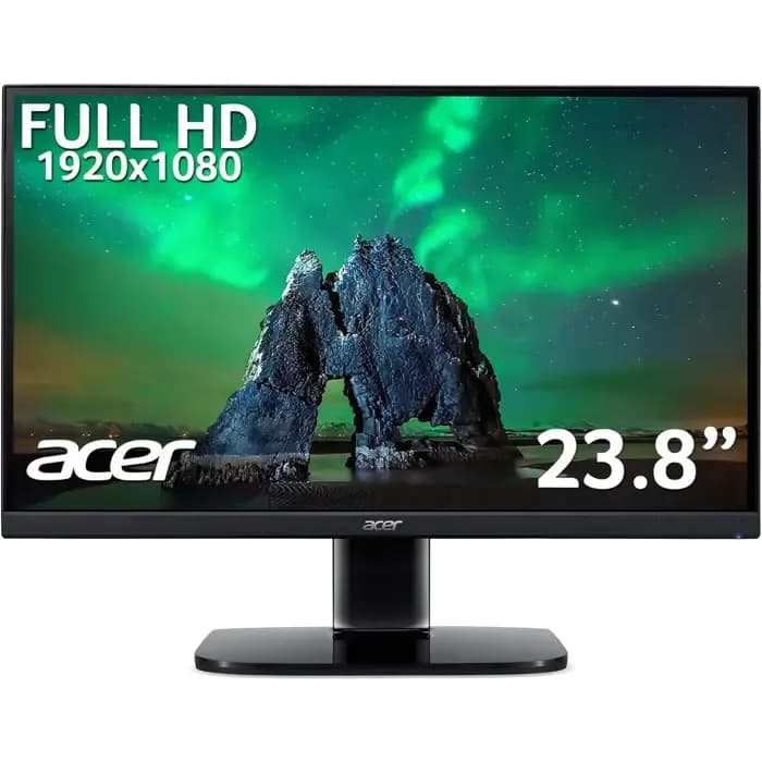 Monitor Acer 23.8" KA240YHbi, UM.QX0EE.H02, VA, AMD FreeSync 100Hz, 1ms, VGA, HDMI, Full HD