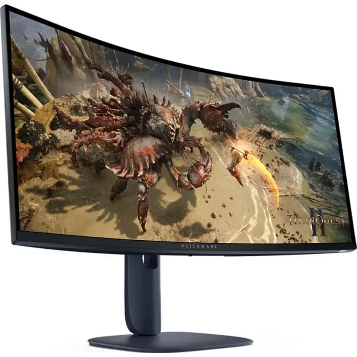 Monitor Alienware 34" AW3425DWM, VA, gaming, Adaptive-Sync, AMD FreeSync Premium 180Hz, 1ms (GTG), HDR400, 2xHDMI, DP, 2xUSB 3.2, Zakrivljeni 1500R, Pivot, 3440x1440