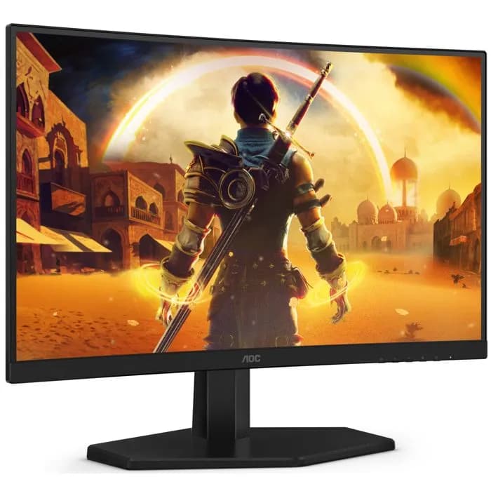 Monitor AOC 23.6" C24G42E, VA, gaming, Adaptive-Sync 180Hz, 0.5ms, HDR10, 2xHDMI, DP, Zvučnici, Zakrivljeni 1500R, Full HD