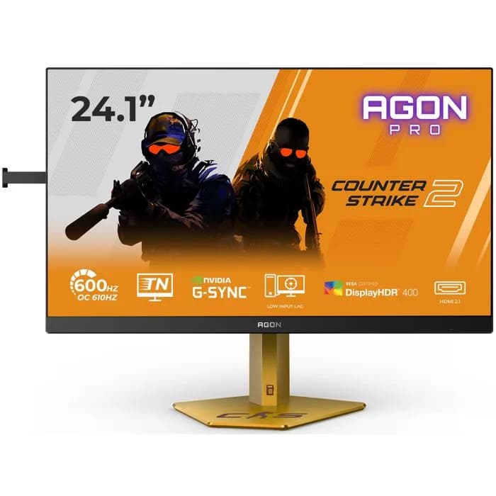 Monitor AOC 24.1" Agon Pro CS24A, Ultra-Fast TN eSports, gaming, Adaptive-Sync, NVIDIA G-Sync 600Hz (610Hz OC), 0.3ms, HDR400, 2xHDMI, DP, 4xUSB 3.2, Pivot, Full HD