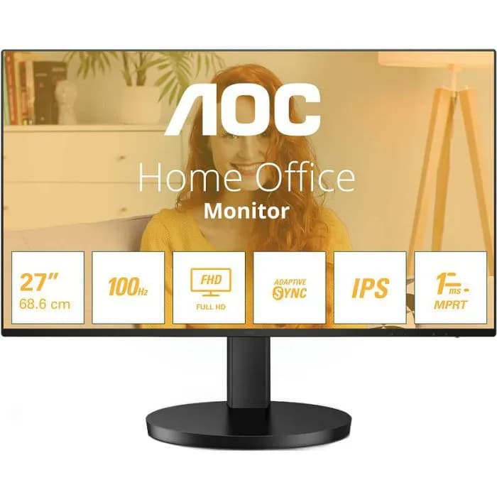 Monitor AOC 27" 27B3HA2, IPS, Adaptive-Sync 100Hz, 1ms, VGA, HDMI, Zvučnici, Full HD