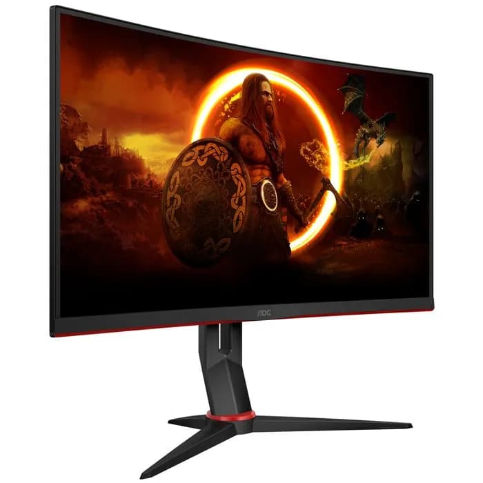 Monitor AOC 27" C27G2Z3, Fast VA, gaming, Adaptive-Sync 240Hz (280 Hz OC), 1ms (GTG), HDR10, 2xHDMI, DP, Zakrivljeni 1500R, Full HD