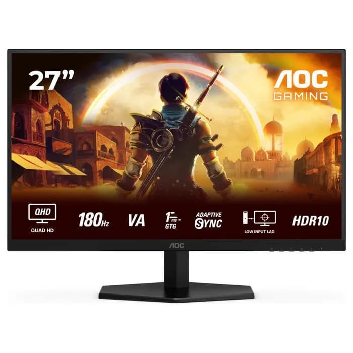 Monitor AOC 27" Q27G42XNE, Fast VA, gaming, Adaptive-Sync 180Hz, 0.5ms, HDR10, 2xHDMI, DP, Zvučnici, 2K