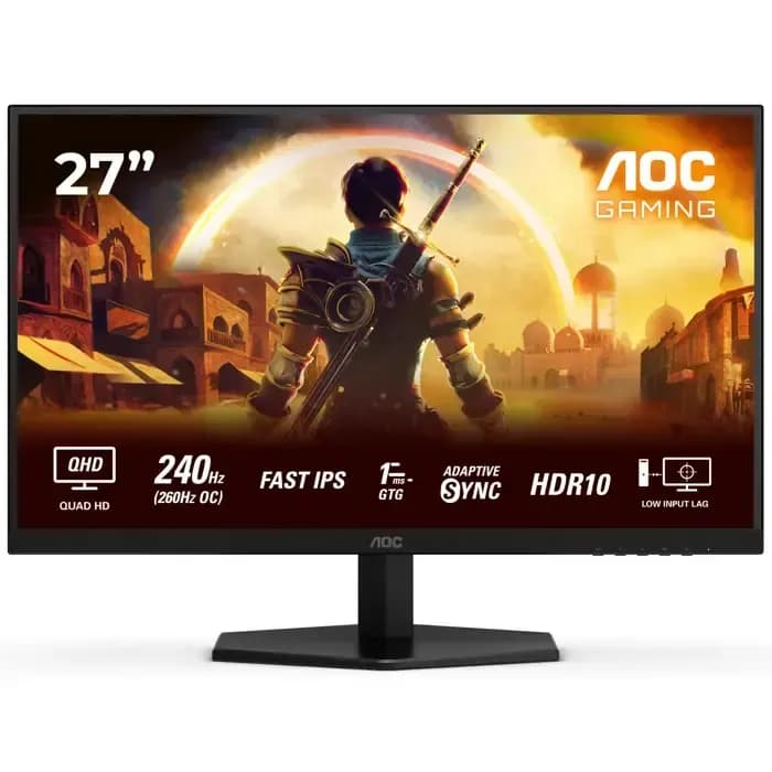 Monitor AOC 27" Q27G42ZE, Fast IPS, gaming, Adaptive-Sync 240Hz (260Hz OC), 0.3ms, HDR10, HDMI, DP, 2K