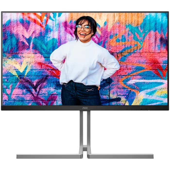 Monitor AOC 31.5" U32U3CV, IPS, Adaptive-Sync, 2xHDMI, DP, 4xUSB 3.2, USB-C, RJ45, Zvučnici, Pivot, 4K