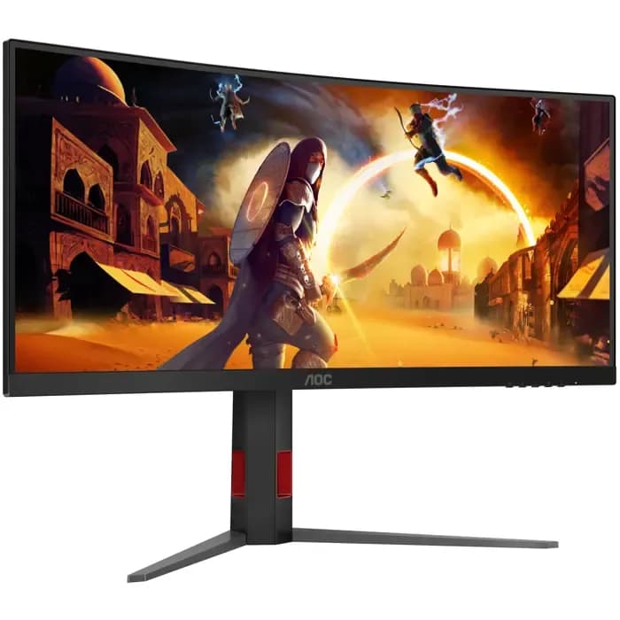 Monitor AOC 34" CU34G4Z, Fast VA, gaming, Adaptive-Sync 240Hz, 0.3ms, HDR400, 2xHDMI, DP, 2xUSB 3.2, Zakrivljeni 1500R, 3440x1440