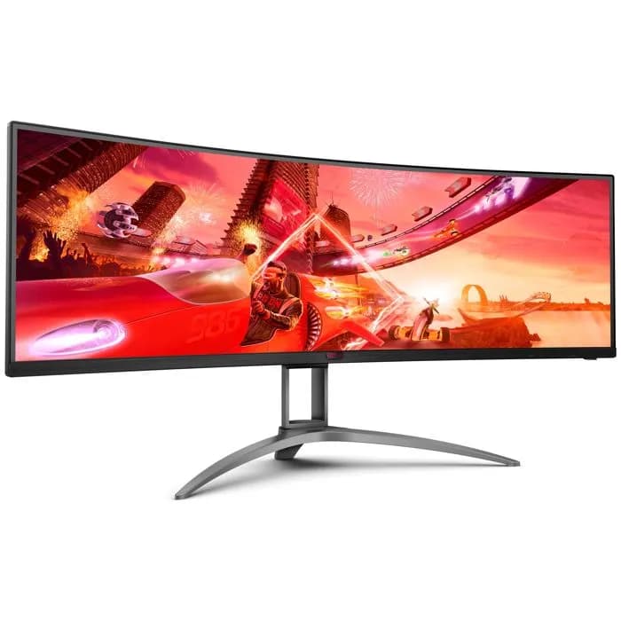 Monitor AOC 48.8" Agon AG493UCX2, VA, gaming, AMD FreeSync Premium Pro 165Hz, 1ms, HDR400, 3xHDMI, DP, 3xUSB 3.1, USB-C, Zakrivljeni 1800R, Zvučnici, 5120x1440