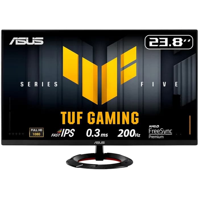 Monitor Asus 23.8" TUF Gaming VG249Q5R, Fast IPS, gaming, Adaptive-Sync 200Hz, 0.3ms (GTG), HDR10, 2xHDMI, DP, Zvučnici, Full HD