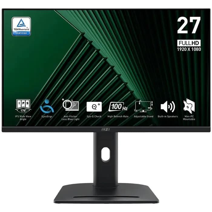 Monitor MSI 27" PRO MP275PG, IPS, Adaptive-Sync 100Hz, VGA, HDMI, DP, Zvučnici, Pivot, Full HD