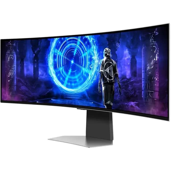 Monitor Samsung 49" Odyssey G9, LS49DG950SUXDU, OLED, gaming, NVIDIA G-Sync, AMD FreeSync Premium Pro 240Hz, 0.03ms (GTG), HDR10, Micro HDMI, HDMI, DP, 2xUSB-C, Zvučnici, Zakrivljeni 1800R, 5120x1440