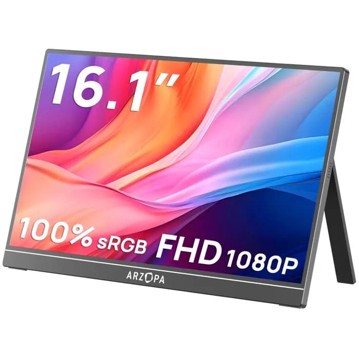 Montior Arzopa 16.1" Z1C-BLACK, IPS, HDR10, mini HDMI, 2xUSB-C, Zvučnici, Full HD