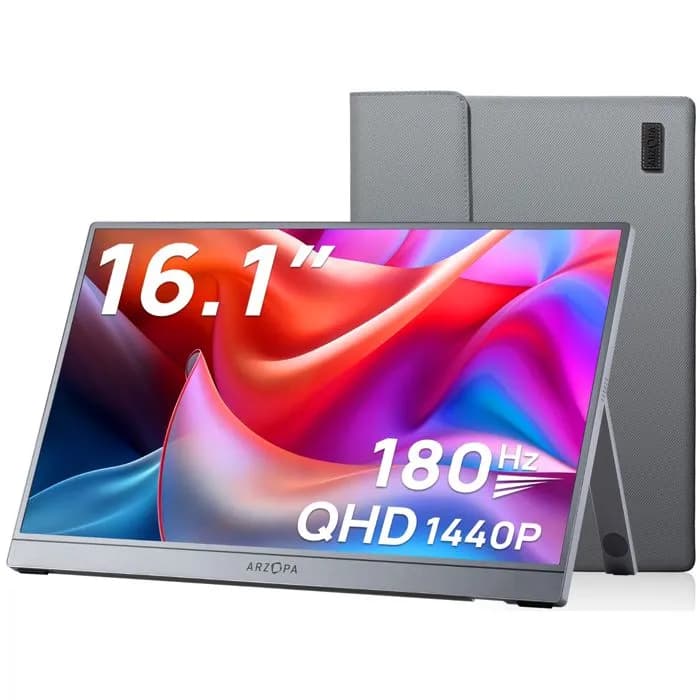 Montior Arzopa 16.1" Z3FC, IPS, AMD FreeSync180Hz, HDR10, mini HDMI, 2xUSB-C, Zvučnici, 2K