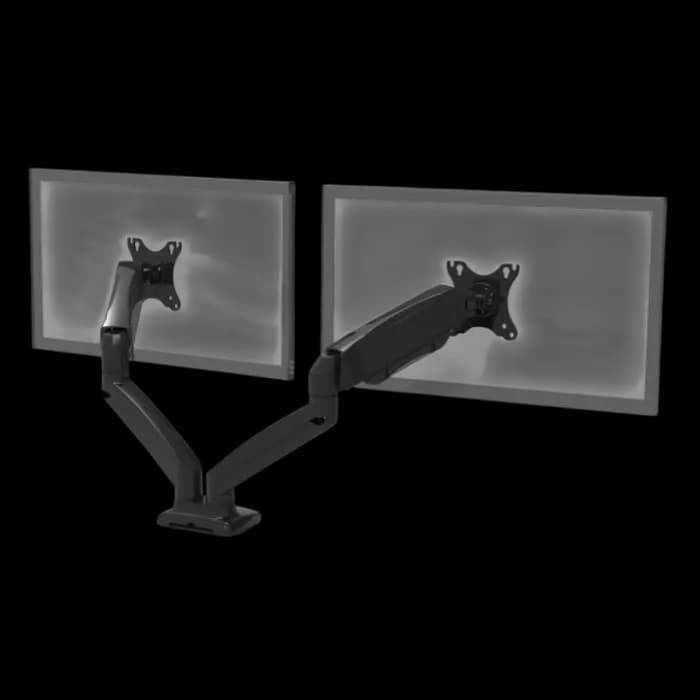 Nosač za monitor Port 2 monitora do 32’’, do 2x8kg, VESA, crni