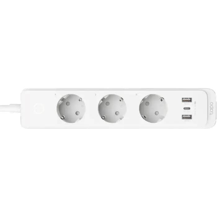 Pametna produžna letva TP-Link Tapo P300, prenaponska zaštita, 3xŠuko, 1xUSB-C, 2xUSB-A, 1.5m, bijela