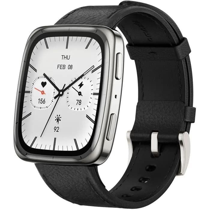 Pametni sat Amazfit Active 2 Square, 43mm, Black s kožnim remenom