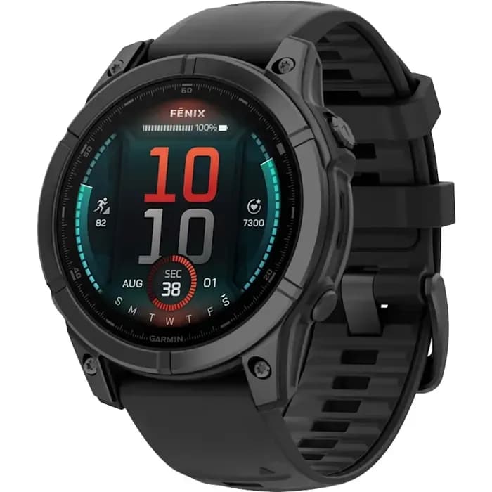 Pametni sat Garmin fenix E Amoled, 47mm, crni sa tamnosivim kućištem