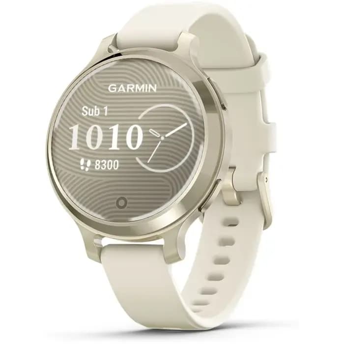Pametni sat Garmin Lily 2 Active, 38mm, krem zlatni s bež silikonskim remenom