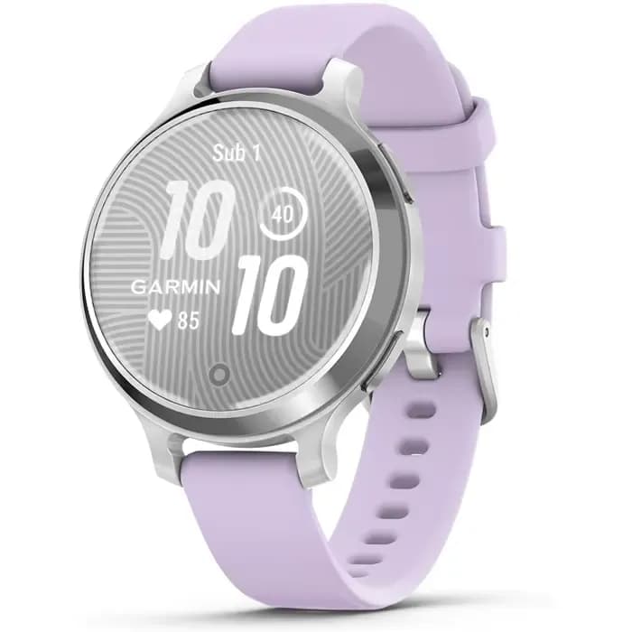 Pametni sat Garmin Lily 2 Active, 38mm, srebrni sa svijetloljubičastim silikonskim remenom