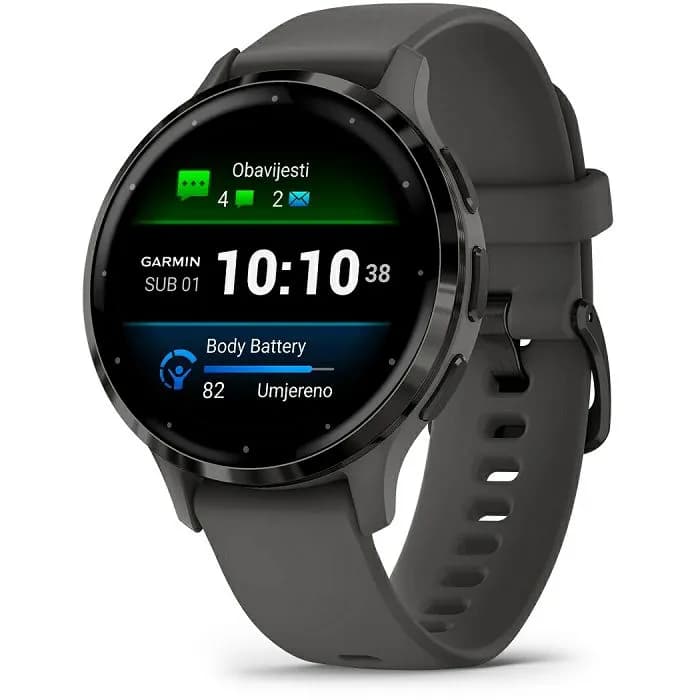 Pametni sat Garmin Venu 3S, 41mm, tamnosivi s kućištem boje šljunka