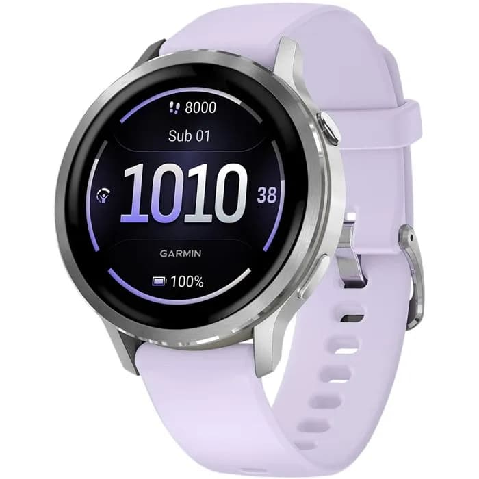 Pametni sat Garmin Venu 4, 41mm, srebrni sa svjetloljubičastim remenom
