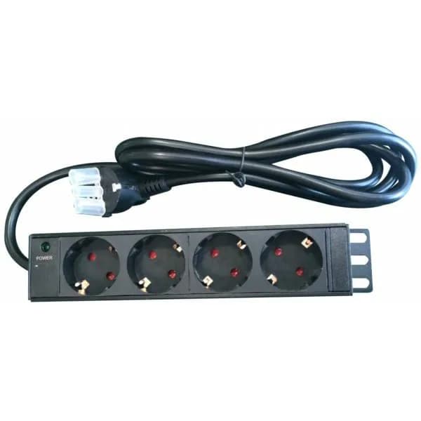 PDU NaviaTec PDU007, 4xŠuko priključka, 1.8m, crni