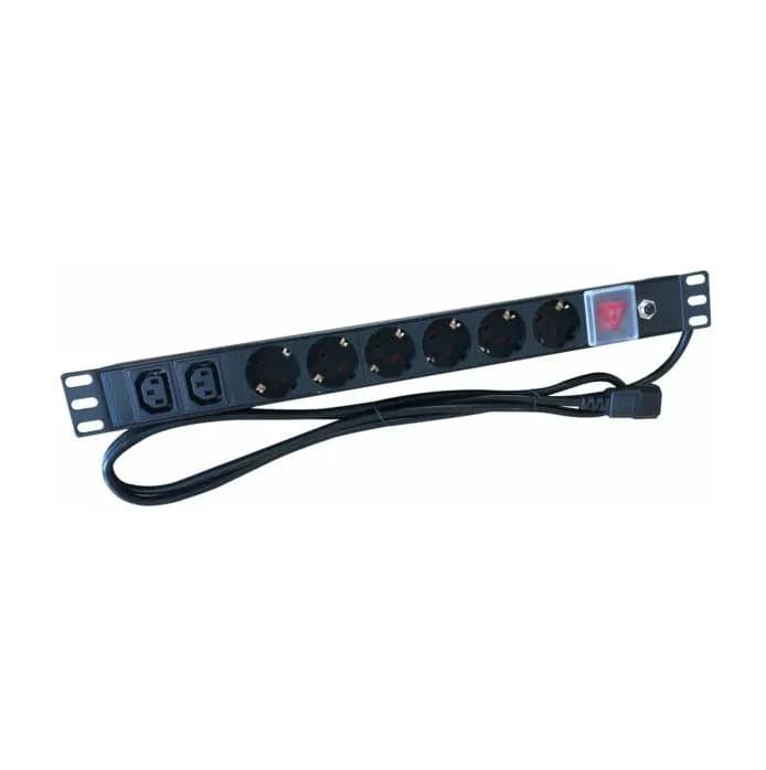 PDU NaviaTec PDU011, 6xŠuko priključaka, 2xC13 priključaka, 1.8m, crni