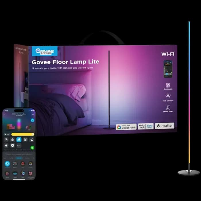 Podna lampa Govee Floor Lamp Lite H8076, WiFi, Bluetooth, RGBICW