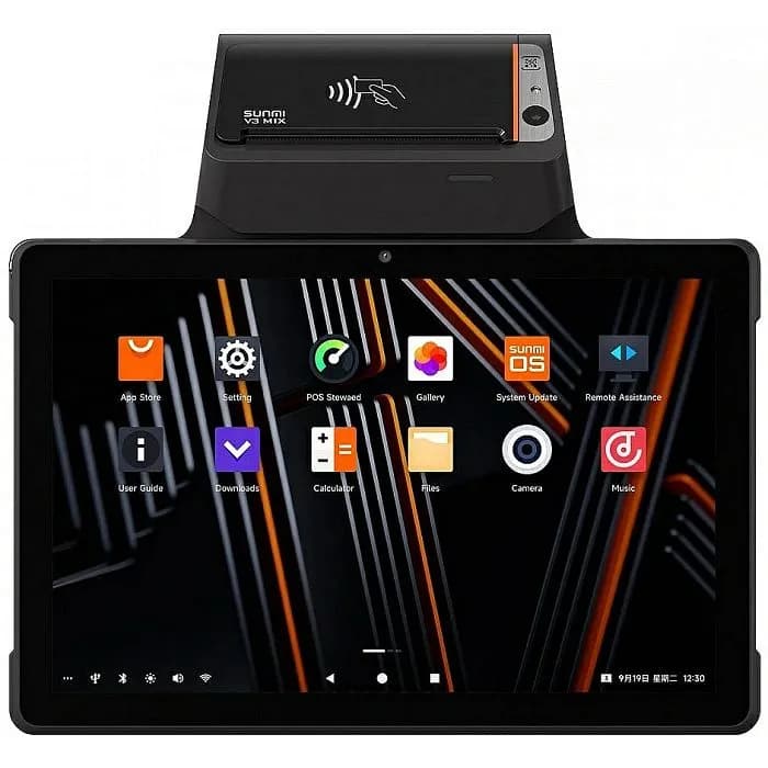 POS sistem Sunmi V3 Mix, 25,7cm (10,1''), GPS, Scanner (2D), BT (BLE), Wi-Fi, 4G, Android, black