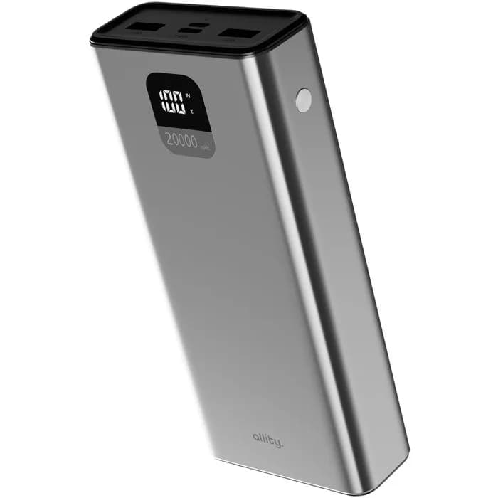 Power Bank Allity APB-100 PD QC, 20000mAh, 22.5W, sivi