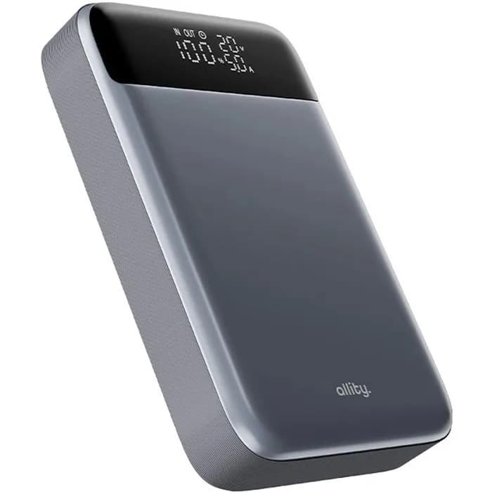 Power Bank Allity APB-200 PD QC, 10000mAh, 33W, USB-A, USB-C, sivi
