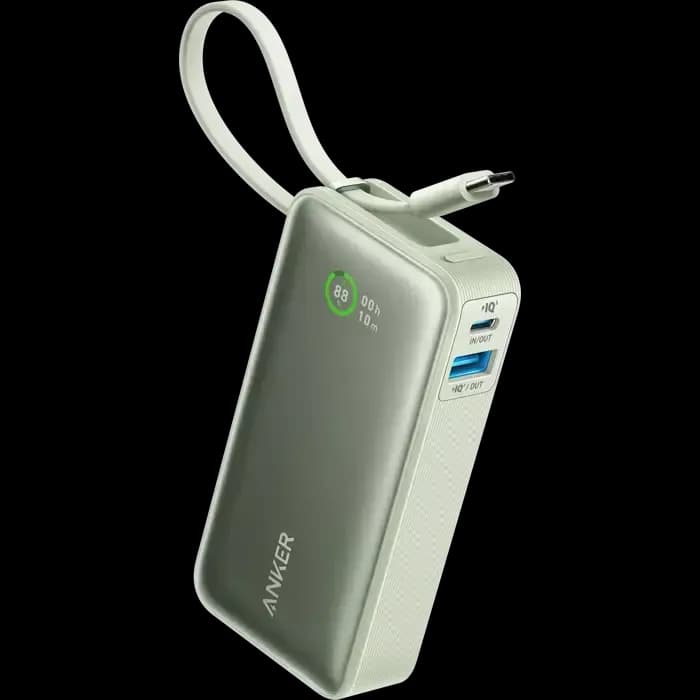 Power Bank Anker Nano A1259G61, 10000mAh, USB-C, USB-A, zeleni