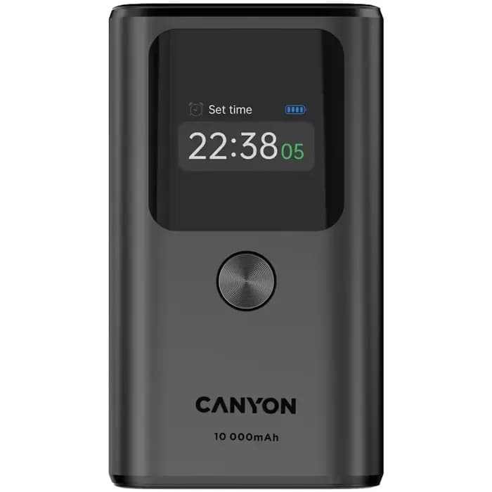 Power Bank Canyon OnPower 130, 10000mAh, 30W, USB-A, 2xUSB-C, Black