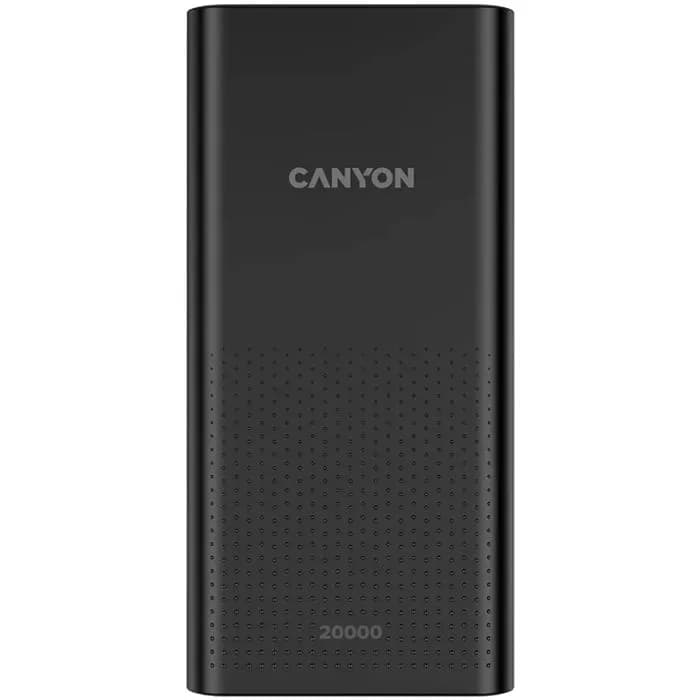 Power Bank Canyon PB-2001, 20000mAh, 10.5W, Micro USB, 2xUSB-A, USB-C, crni