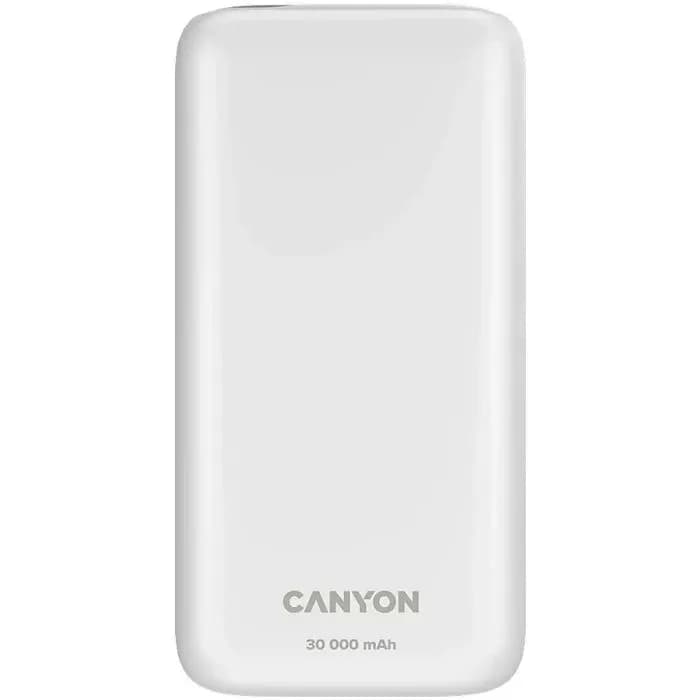 Power Bank Canyon PB-301, 30000mAh, 22.5W, Micro USB, 2xUSB-A, USB-C, bijeli