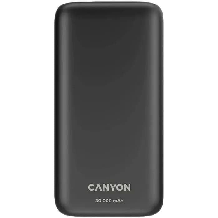 Power Bank Canyon PB-301, 30000mAh, 22.5W, Micro USB, 2xUSB-A, USB-C, crni