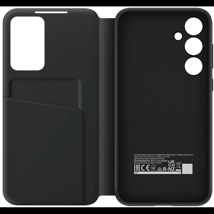 Preklopna maskica za mobitel Samsung Smart View Wallet, za Samsung Galaxy A35 5G, crna