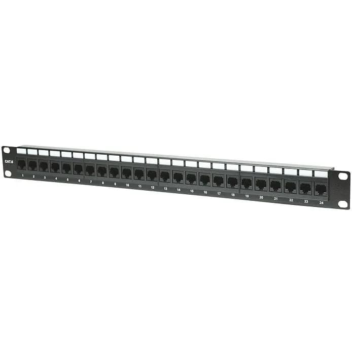 Prespojni UTP panel Intellinet, Cat.6 24-portni 1U 19", crni