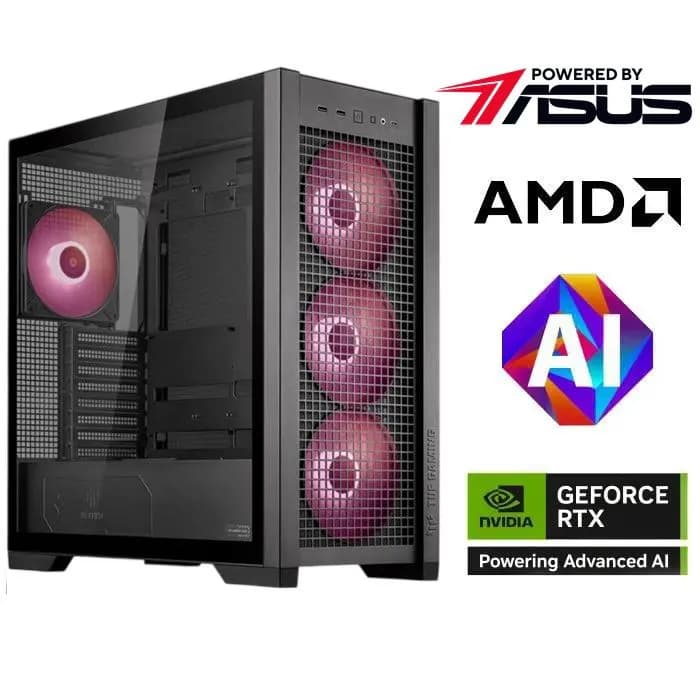Računalo INSTAR Gamer Powered by Asus, AMD Ryzen 7 9800X3D up to 5.2GHz, Vodeno hlađenje, 32GB DDR5, 1TB NVMe SSD, NVIDIA GeForce Asus Prime RTX5070Ti 16GB, Win 11, 5 god jamstvo