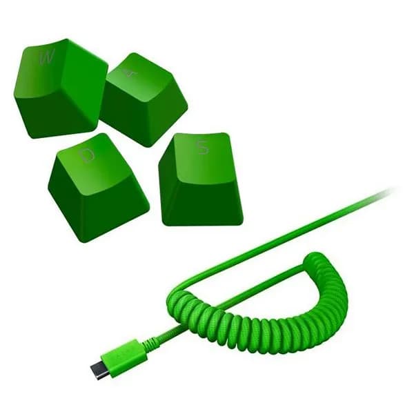 Set tipki Razer PBT Keycap + Coiled Cable, zelene, RC21-01490700-R3M1
