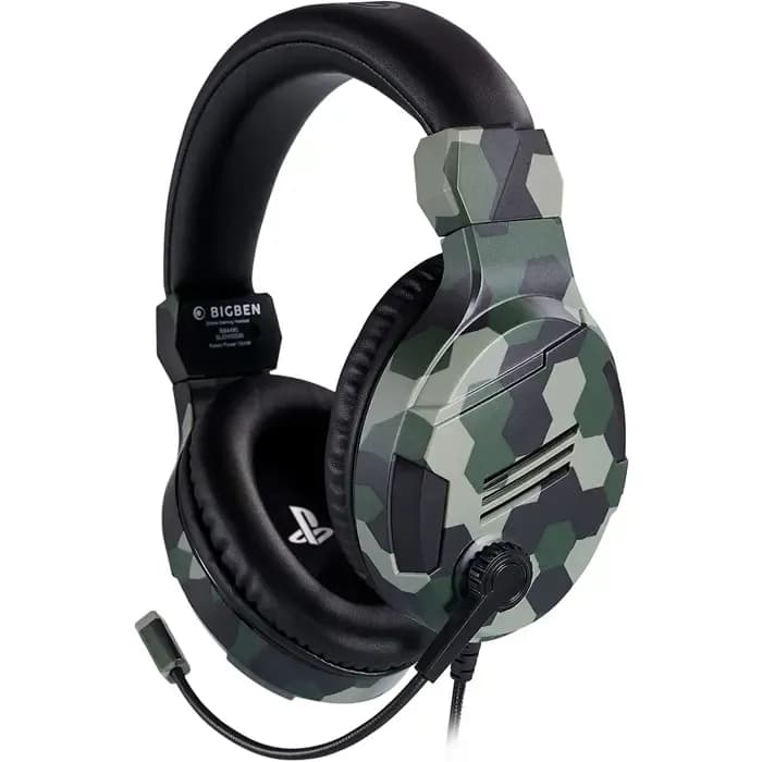 Slušalice Bigben Stereo Gaming Headset, žičane, gaming, mikrofon, over-ear, PC, PS4, maskirne
