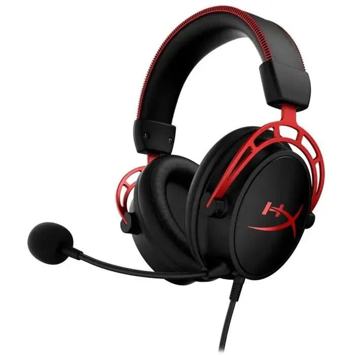 Slušalice HyperX Cloud Alpha, žičane, gaming, mikrofon, over-ear, PC, PS4, PS5, Xbox, Switch, crno-crvene
