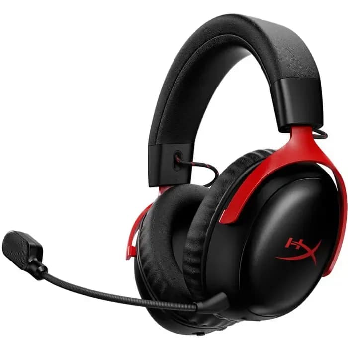 Slušalice HyperX Cloud III S Wireless, bežične, gaming, DTS, mikrofon, over-ear, PC, PS5, Switch, crvene