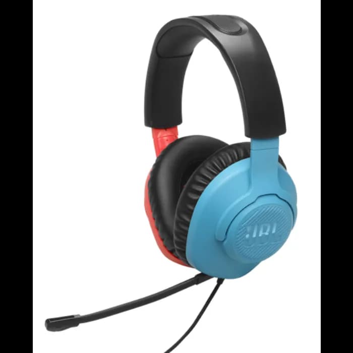 Slušalice JBL Quantum 100N, žičane, gaming, mikrofon, over-ear, PC, PS4, PS5, Switch, Xbox, crveno-plave, JBLQTUM100N