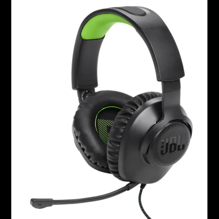 Slušalice JBL Quantum 100X Console, žičane, gaming, mikrofon, over-ear, PC, PS4, PS5, Switch, Xbox, crno-zelene, JBLQ100XBLKGRN