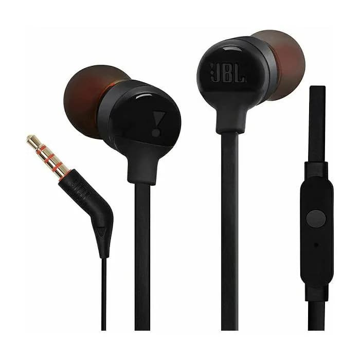 Slušalice JBL Tune 110, žičane, mikrofon, in-ear, crne, JBLT110BLK