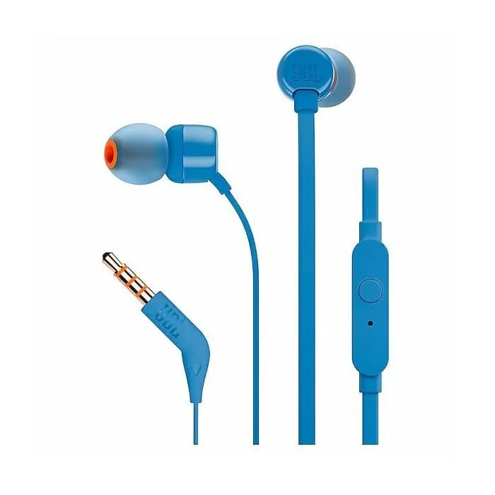 Slušalice JBL Tune 110, žičane, mikrofon, in-ear, plave, JBLT110BLU