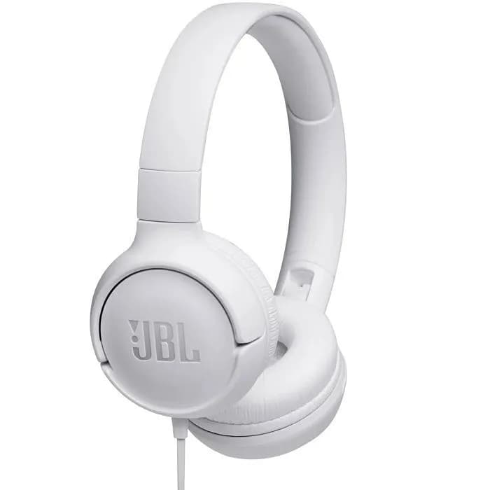 Slušalice JBL Tune 500, žičane, mikrofon, on-ear, bijele, JBLT500WHT