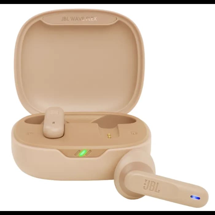 Slušalice JBL Wave Flex, bežične, bluetooth, mikrofon, in-ear, bež, JBLWFLEXBEG
