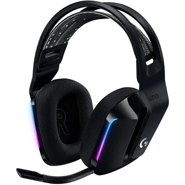 Slušalice Logitech G733, bežične, gaming, mikrofon, over-ear, RGB, PC, PS4, crne